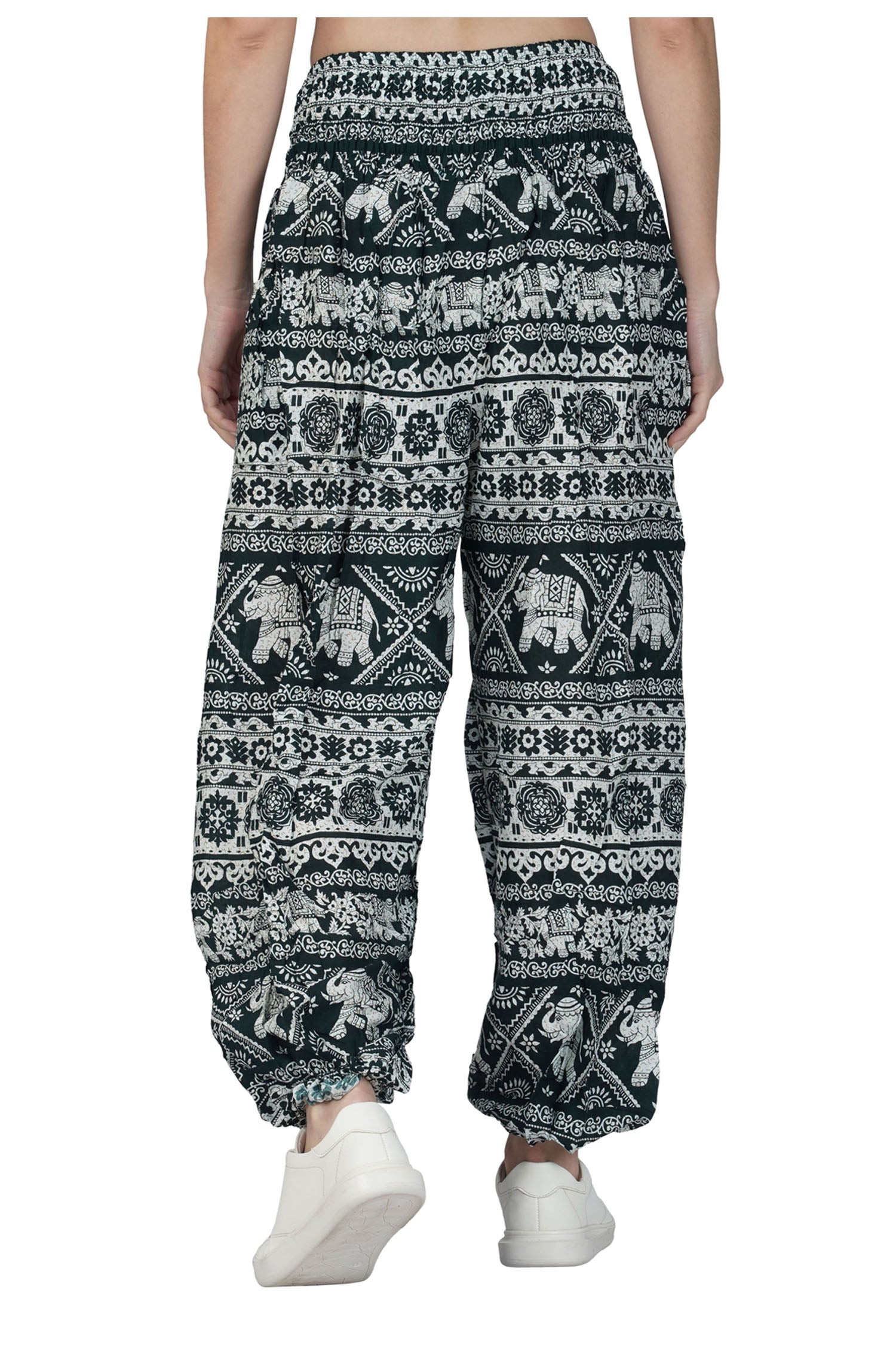 Cashmelon Elephant Harem Trousers - Charcoal