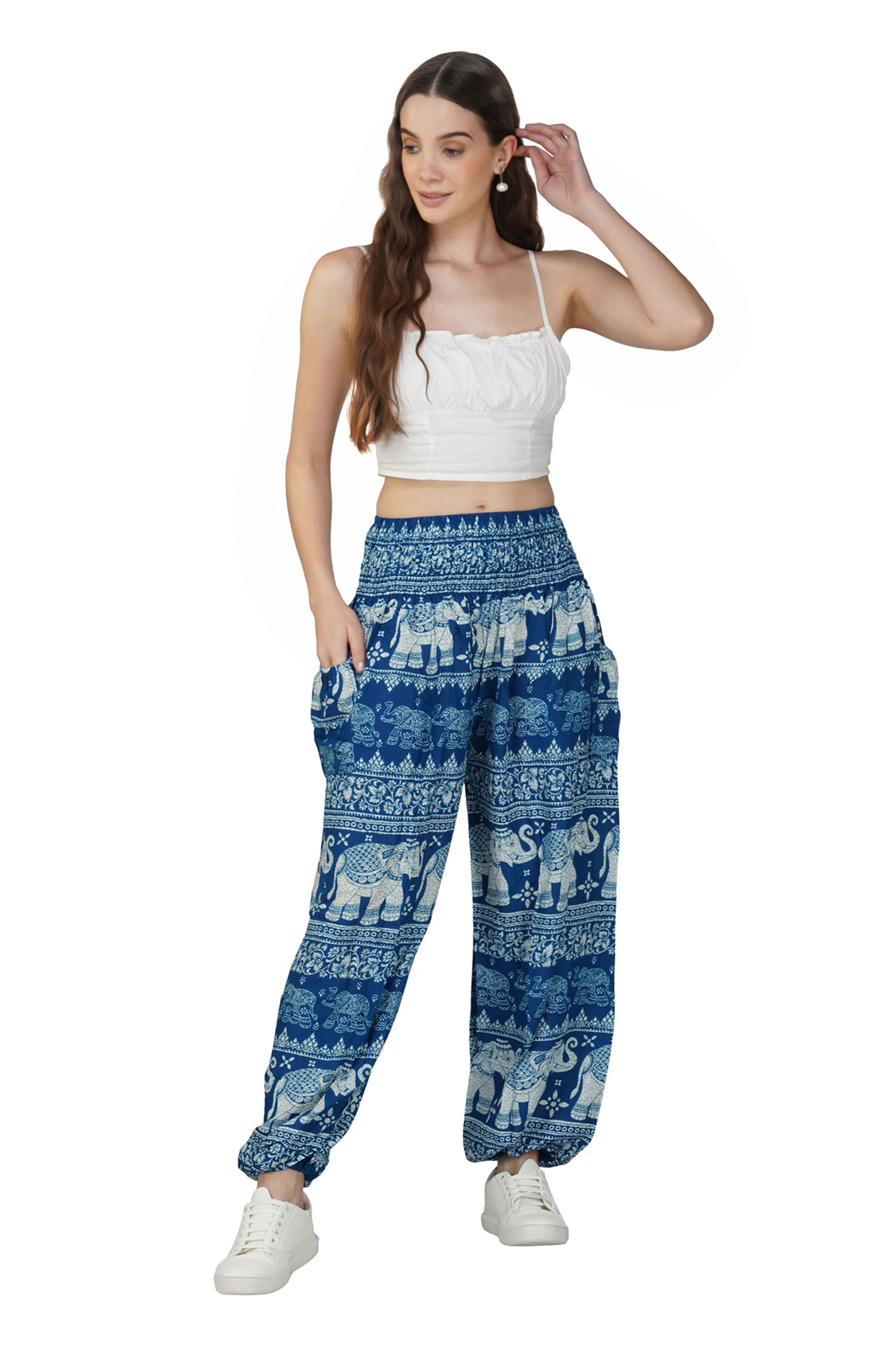 Cashmelon Elephant Harem Trousers - Teal