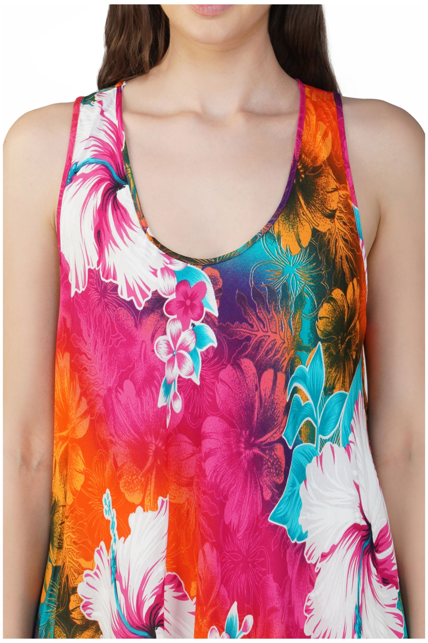 Women's Floral Sleeveless Maxi Dress - Rainbow