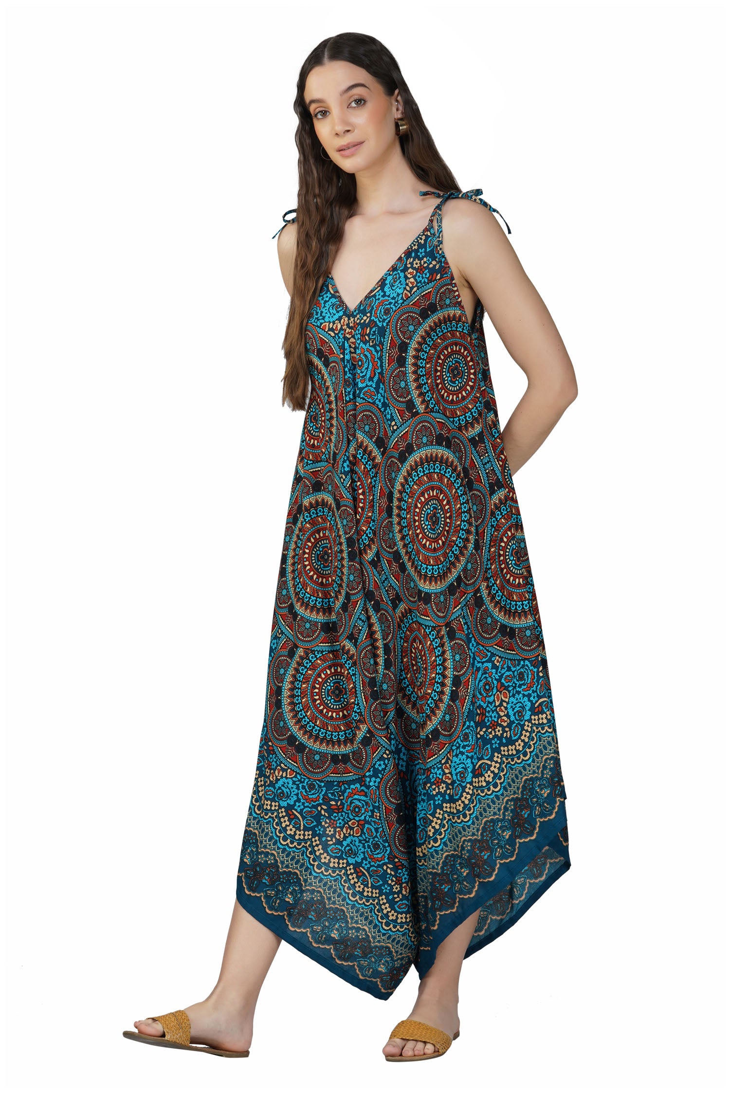 Full Length Jumpsuit -  Turquoise