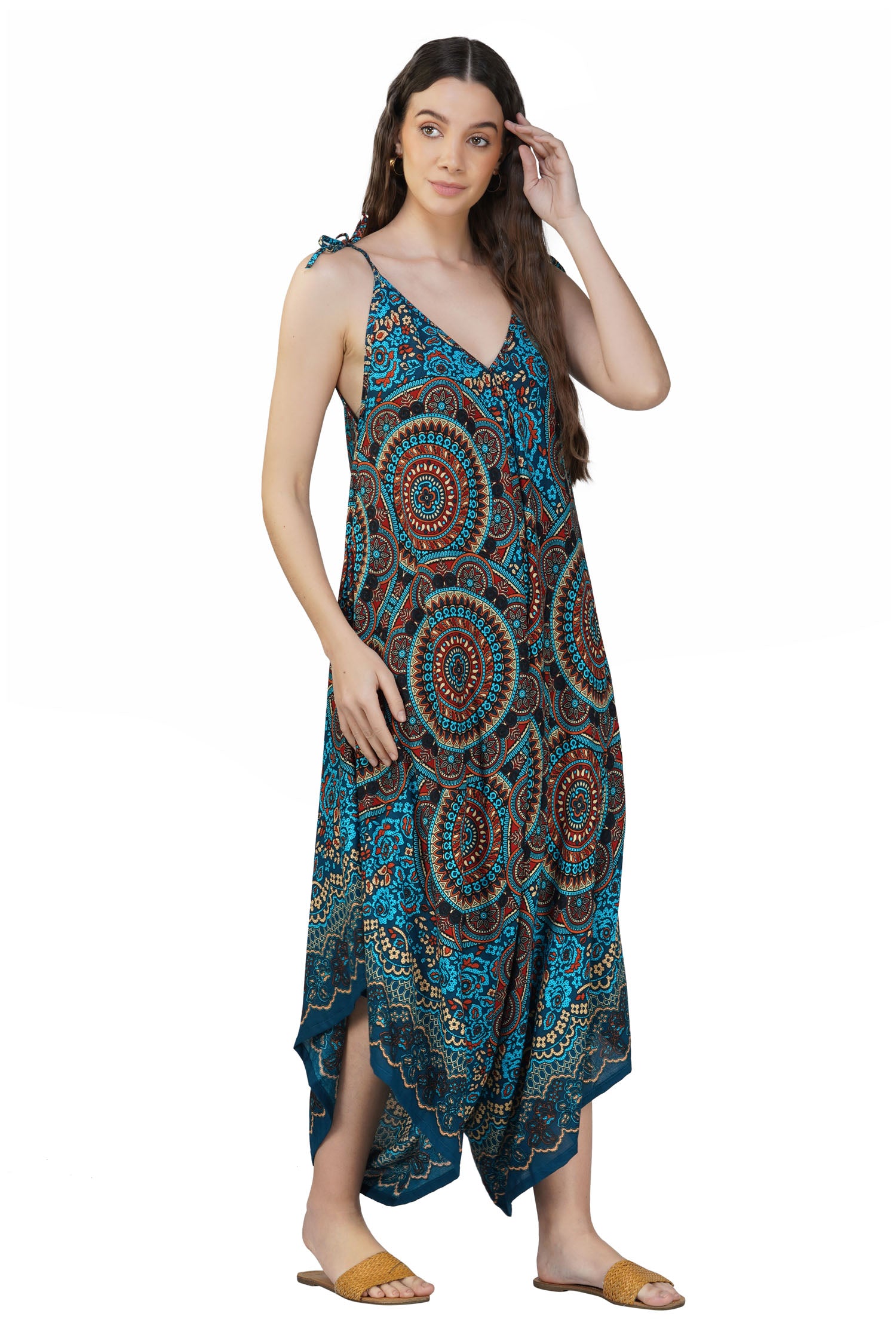 Full Length Jumpsuit -  Turquoise