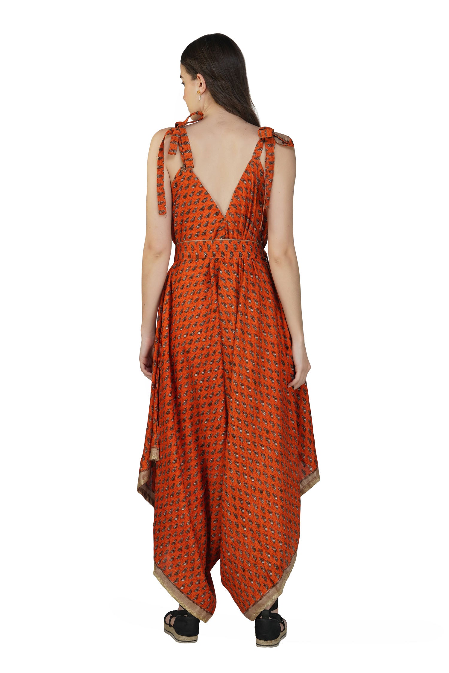 Full Length Jumpsuit - Burnt Orange