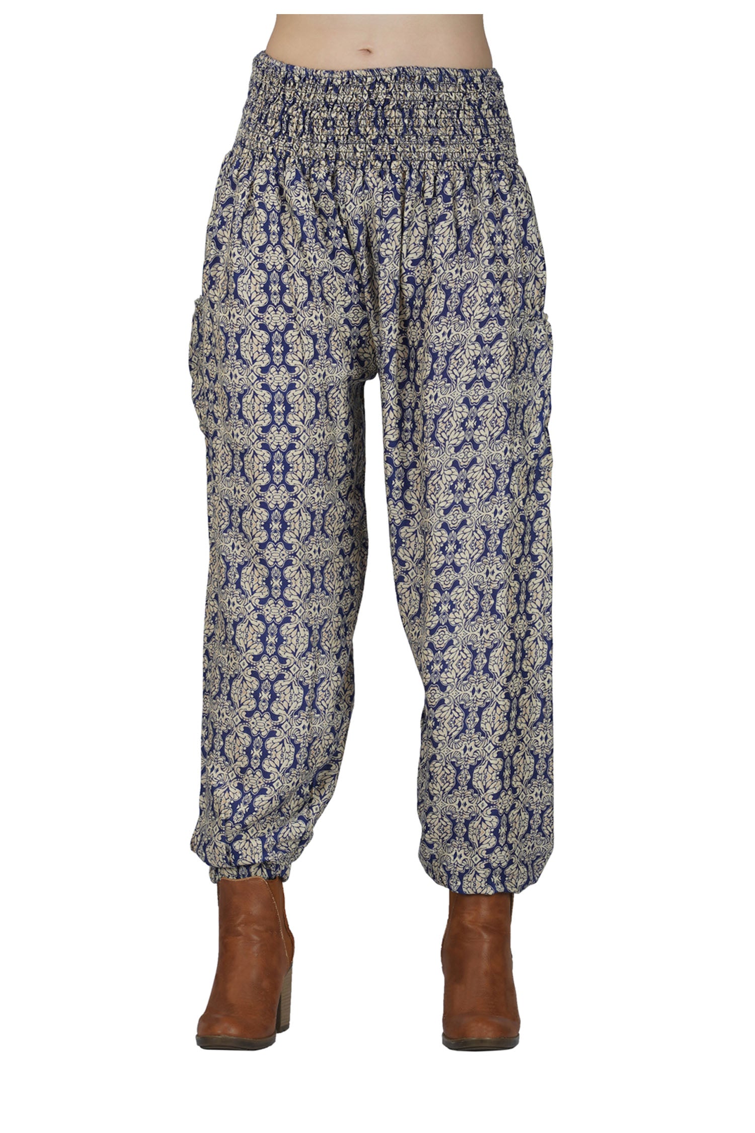 Women's Printed Pants - Grey