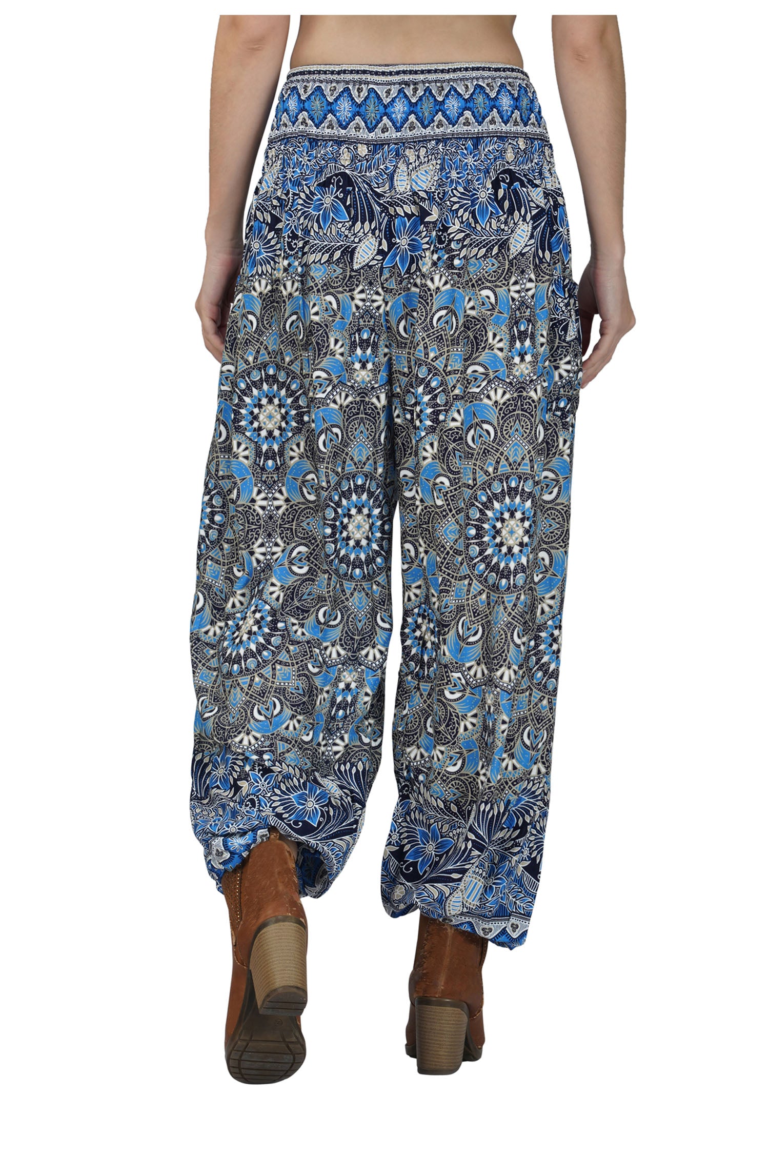 Women's Printed Pants - Blue